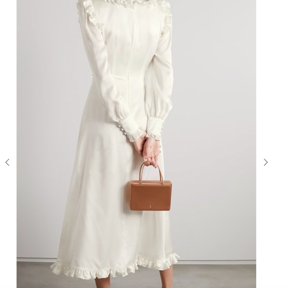 NWT Alessandra Rich Ivory Midi Dress - Picture 2 of 5